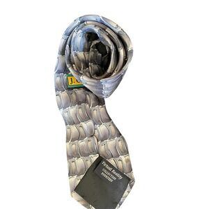 J Garcia Virtual Reality Collection Fourteen Silk Tie Grey Blue Abstract Vintage